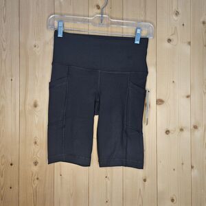 xs Yogalicious Lux Black Bike Shorts With Side Pockets